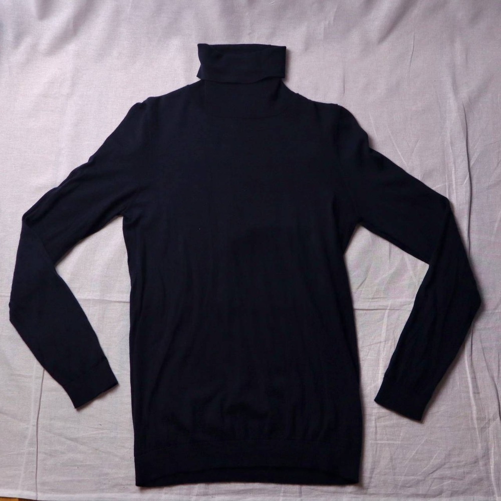 FALCONERI Black Cashmere Turtleneck Sweater Made in Italy Size‎ L - Picture 2 of 8
